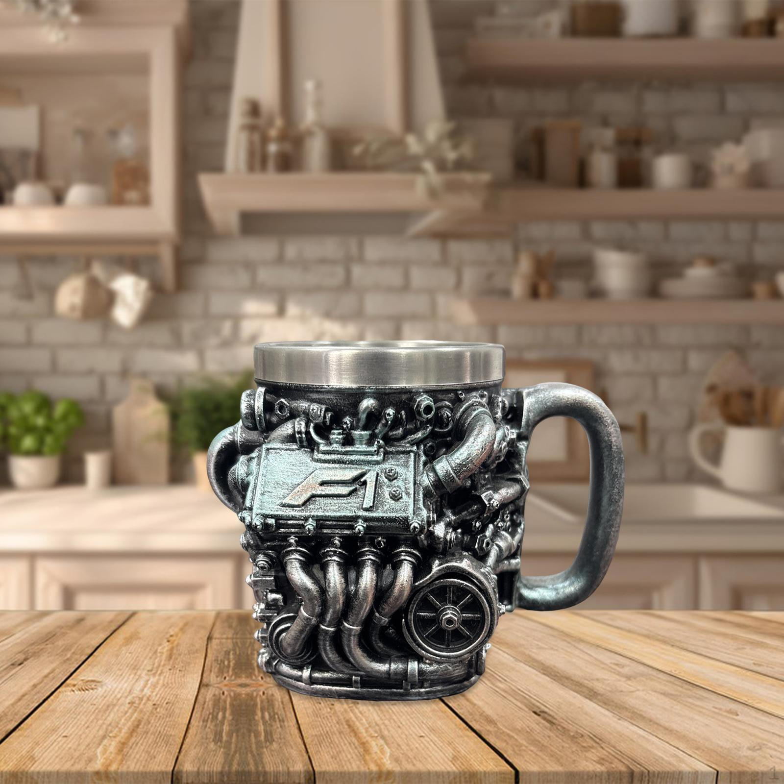 

Engine Coffee Mug Mechanical Portable with Handle Modern Water Drinks Cup Tea for Office Kitchen