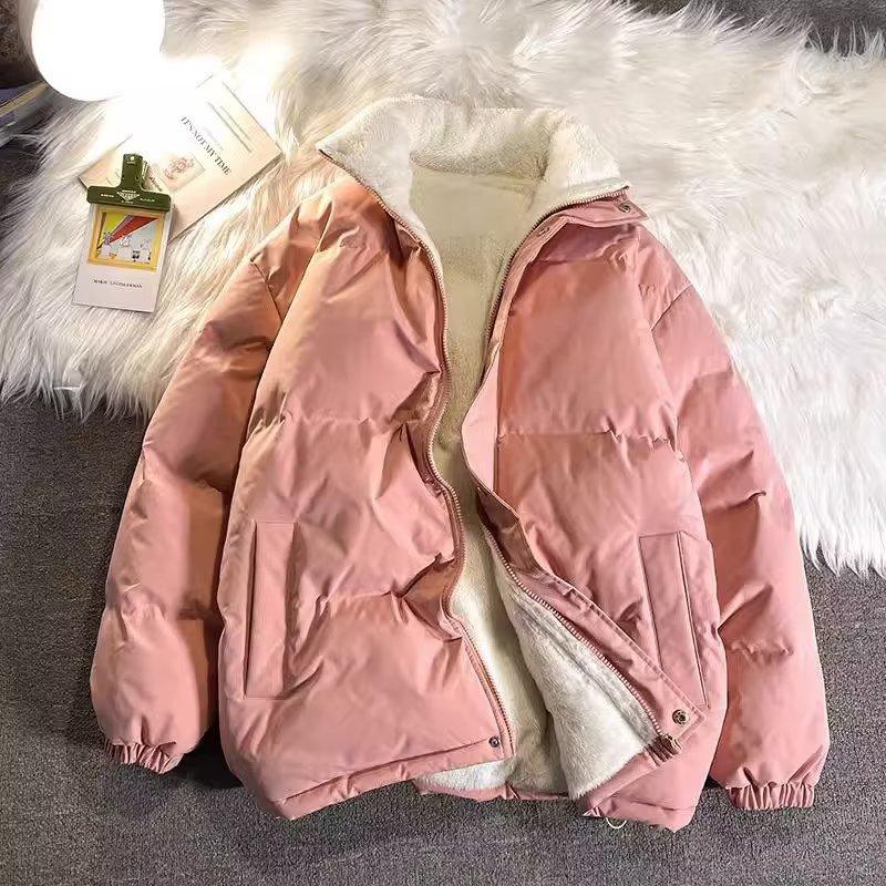 Women Thicken Parka Stand Collar Cotton Padded Jackets Female Thicken Winter Coats