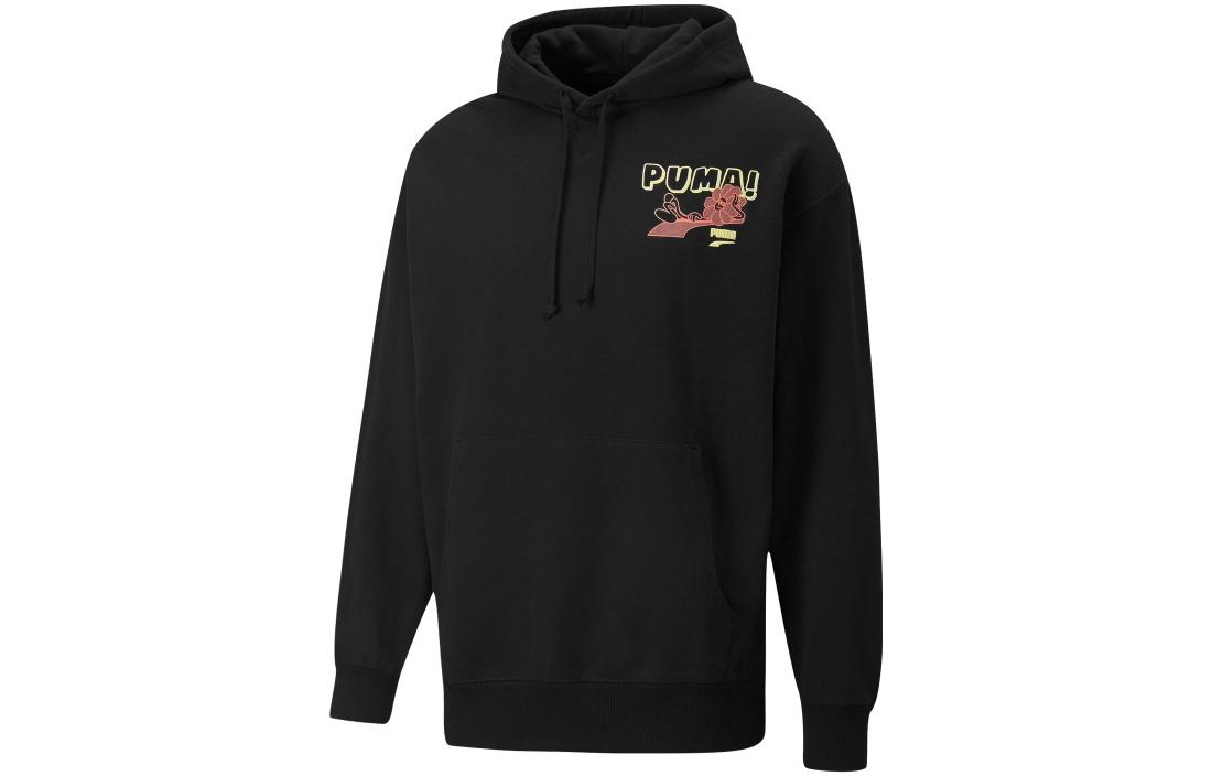 PUMA Downtown Sweatshirts Men s Black Hooded Moderate Regular 537753-01 L