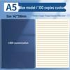 A5B5 Custom Solid Color Notebook with Printable Logo - Thick Pages for Business Diary or Office Use