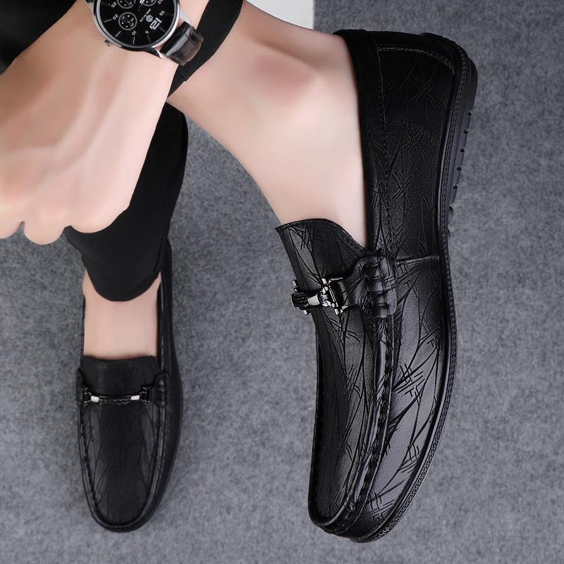 High End Loafers Shoes Casual Leather Shoes Men'S Handmade Business Formal Flat Shoes Driving Footwear Breathable Male Moccasins