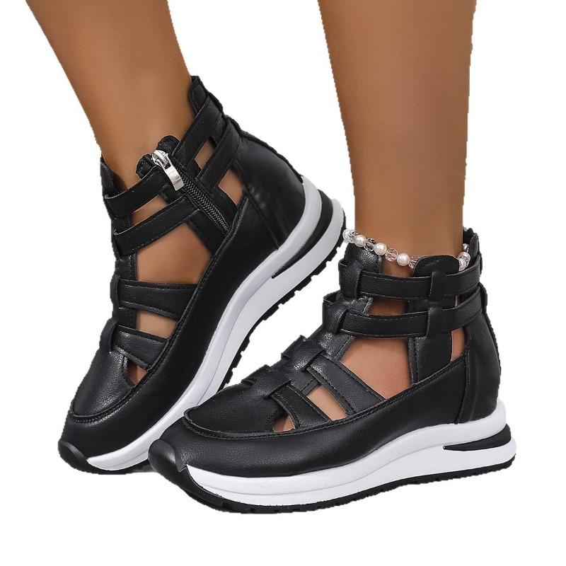 New Fashionable Casual Cutout Platform Wedge Sandals for Women Summer Casual Footwear