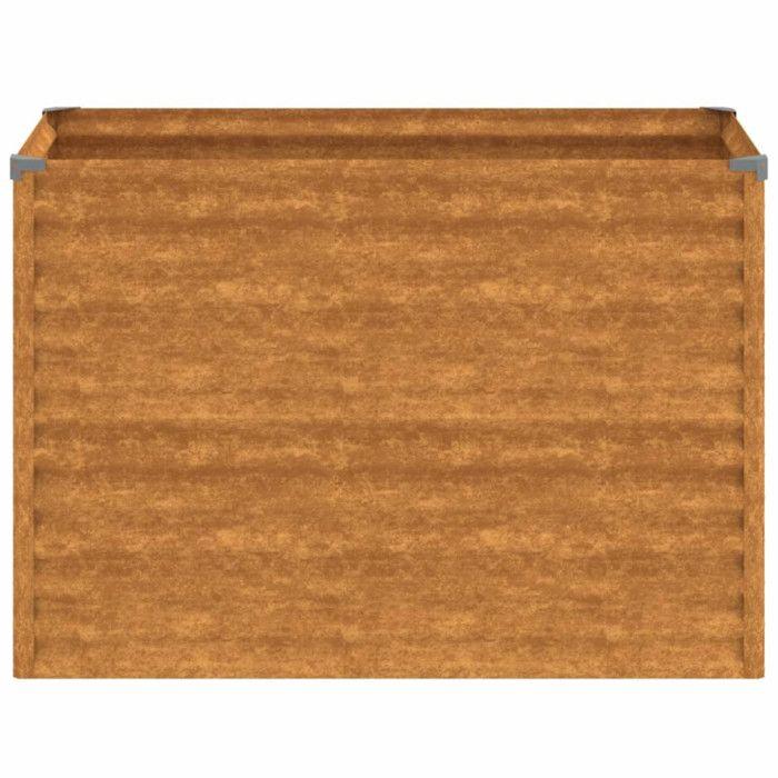 VidaXL Lit surélevé de jardin 100x50x69 cm acier corten 151984