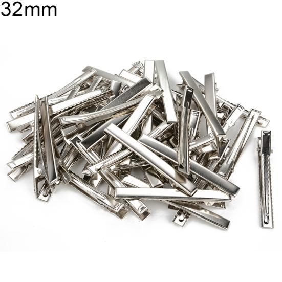 50 Pcs Metal Single Prong Alligator Women Hair Clips Barrette DIY 32mm-75mm