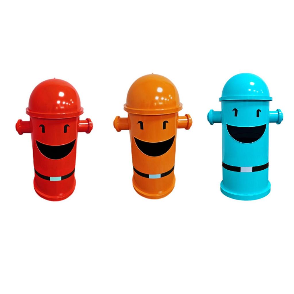 Fire Hydrant Trash Can Metal Waste Bin for Household Indoor Outdoor Kitchen