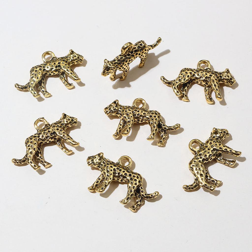 Pack of 20 Alloy Leopard Pendants for Creative DIY Jewelry Projects and Accessories Animal Charm Necklaces Supplies