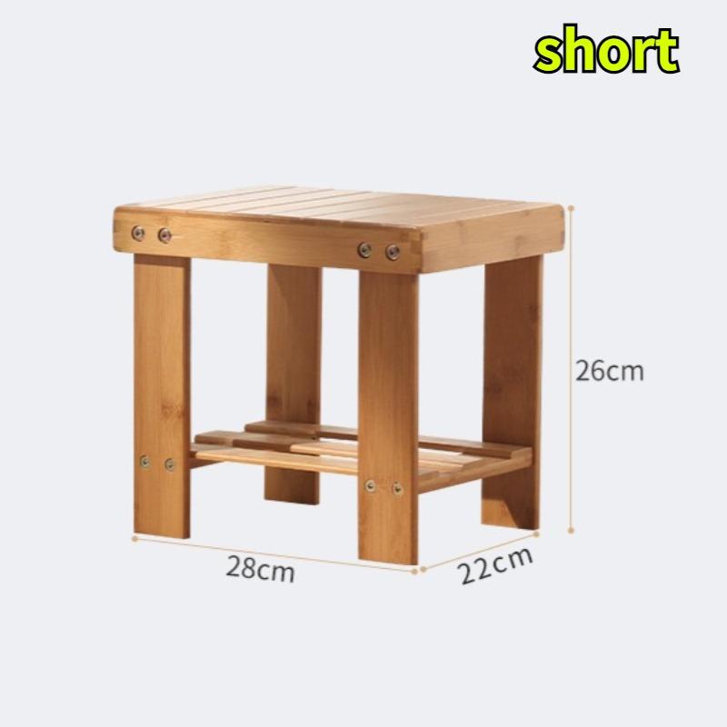 Bamboo Solid Stool Modern Shoe Changing Stool Removable Small Comfortable Children Ottomans Living Room Furniture Accessories 25660₽