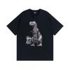Short Sleeve T-Shirt Couples Street Style Letter Print Loose Fit Breathable Top