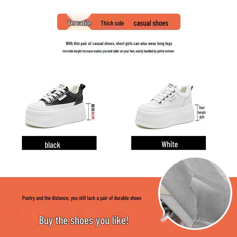 Dam 8 cm Hög Sula Vita Casual Vår/Sommarskor