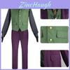 Batman O Cavaleiro das Trevas Coringa Heath Ledger Fantasia Cosplay Com Jaqueta Roxa Para Halloween Role Play