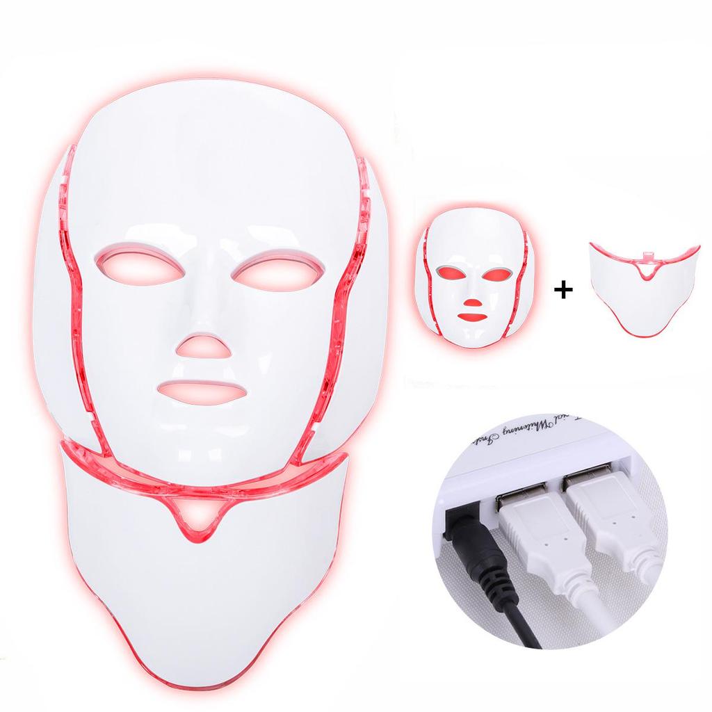 LED Spectrum Facial Care Mask with Neck Beauty Treatment
