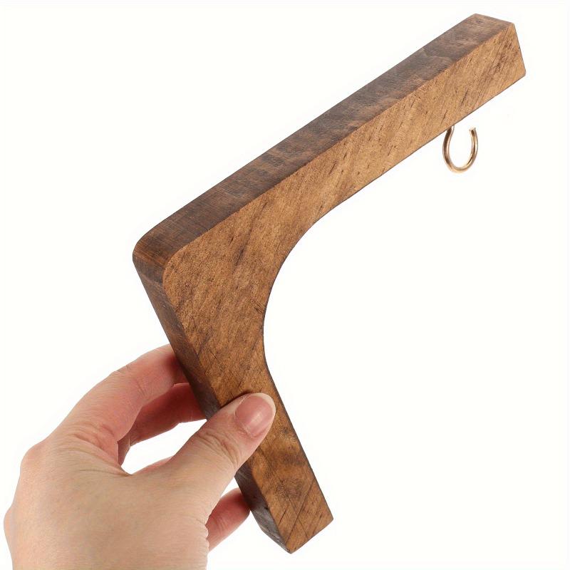 1 pièce Style Nordique Perles en Bois Double Couche Planche de Rangement Accroche-vêtement Décoration Plantes d'Intérieur Accroche Murale