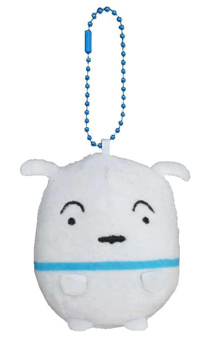 

Crayon Beanbag Mascot with Ball Shiro Shin-chan Chain, (CS-0088B)