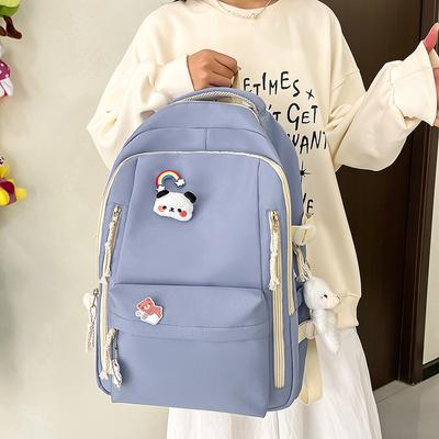 Schoolbag Schoolbag Girl Korean Version Trendy High School Student College Student Backpack Cute Large Capacity Ins Simple Backpack