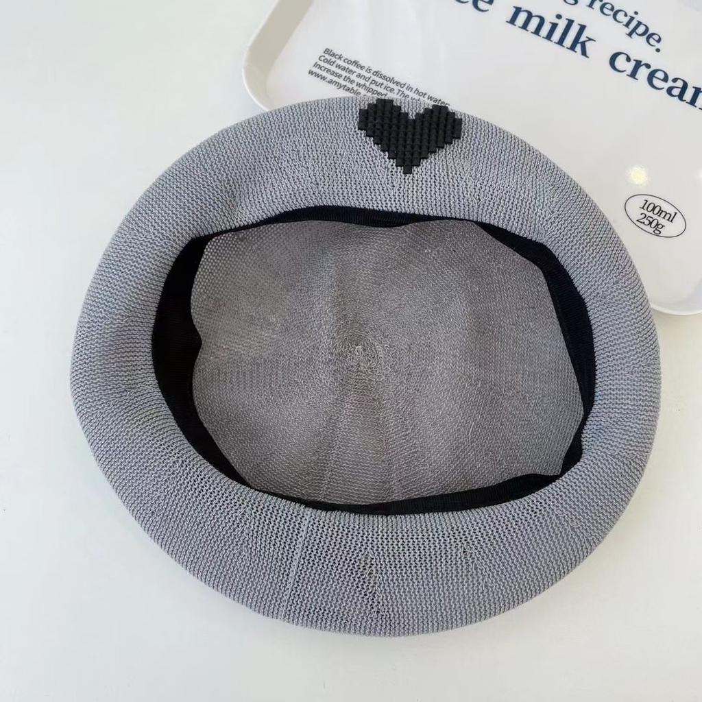 Spring and summer new love milk silk beret fashion female versatile temperament hat female painter hat tide