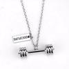Fitness Gym Hantel Halskette Anhänger Schmuck für Bodybuilder Männer Frauen Sport Geschenk