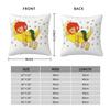 Pumuckl E Le Stelle Gialle Federa Quadrata Poliestere Lino Velluto Stampato Zip Decorativa Federa Copricuscino per Casa