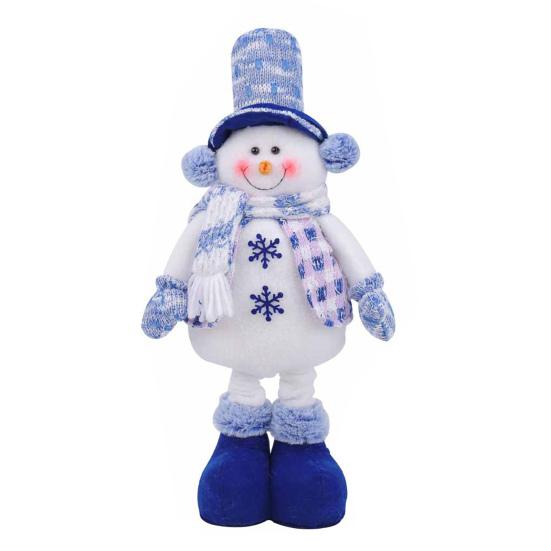 Yousheng Long Leg Christmas Plush Doll Standing Santa Snowman Reindeer Figure with Stretchable Leg for Holiday Winter Home Decoration