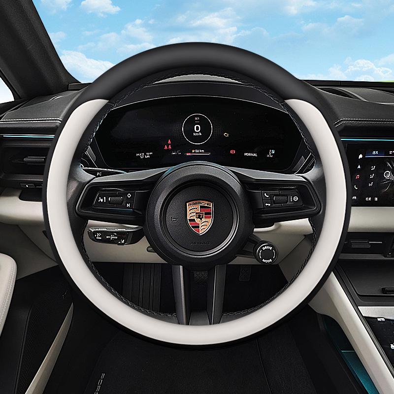 Porsche Steering Wheel Cover for Taycan, Cayenne, Macan, Panamera, and 718 Models