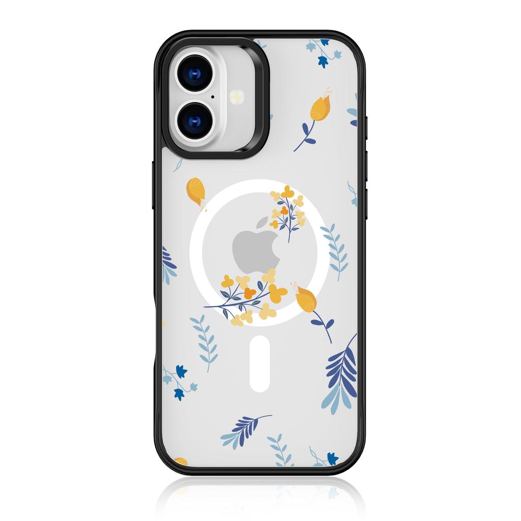 Mobile Phone Case for IPhone16pro Transparent Protective Case N52 Magnetic Phone Case Colored Pattern
