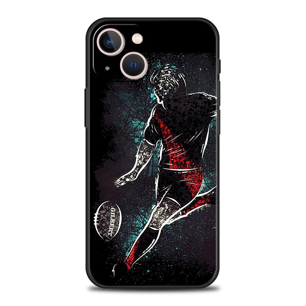Luxury Phone Case For iPhone 17 Air 16E 16 11 15 14 Pro MAX 12 13 7 8 Plus X XR XS SE 2022 Cover American Rugby player sport
