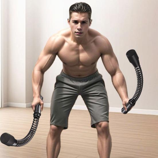 1 Pair Ropeless Battle Rope Lightweight Portable Workout Rope Muscle Arm Strength Training Non-slip Beginner Home Gym Workout Rope