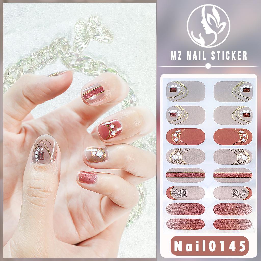 Nail16 Refers To Stereoscopic White Ultra Thin Non-trace Gel Nail Oil Film Popular Color Temperament Sweet Cool Wind Nail Art Sticker