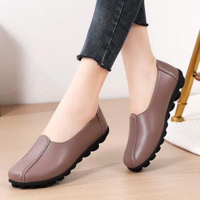 Women Fashion Flat Shoes Soft Loafers Sneakers Women Round Toe Women's Oxford Shoes Comfortable Genuine Leather Shoes Large Size