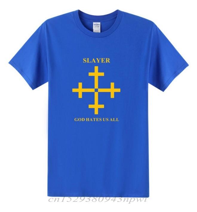 2020 Sommer Mode Slayer T-Shirt Unisex Gott Hasst Uns Alle Unisex T-Shirt Metal Rock Band Kurzarm Baumwoll T-Shirt Unisex Oberteile