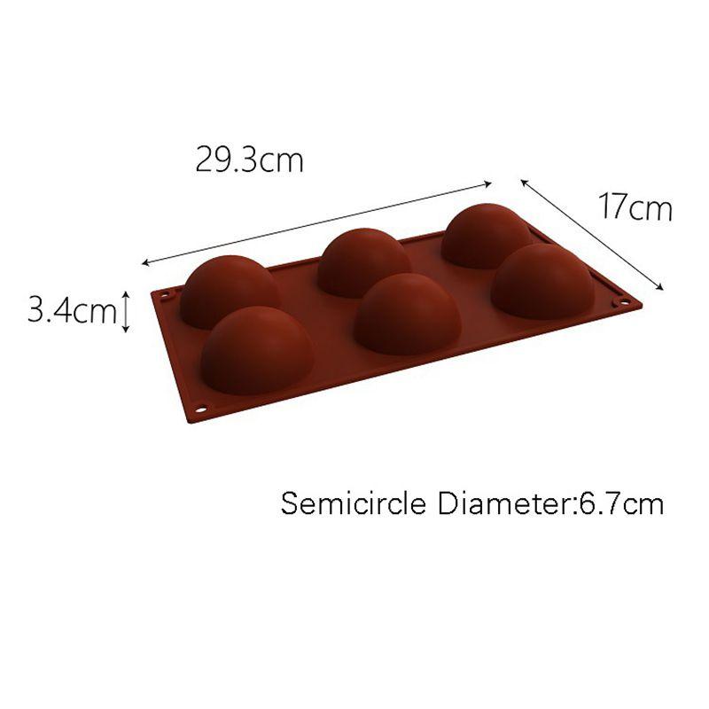 561524holes 3d Half Ball Semicircle Silicone Chocolate Mold Cake Mold Baking