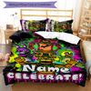 3pcs Freddy Bear1 Cover Set - Personalized Name, HD Printed Bedding with 1 Cover and 2 Pillowcases - Perfect for Home Decor, Easy Care