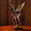 Classical Saint Milka Angel Statue Resin Saint Milka Angel Killing Demon God Sculpture Handmade Swords Angel Religious Statue