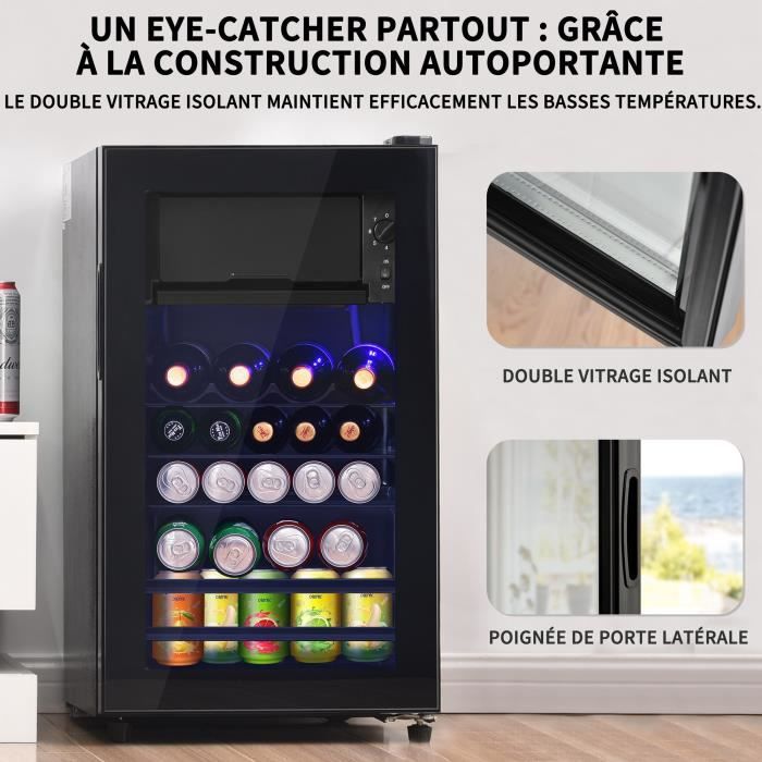 Mini Réfrigérateur - DRIPEX - 76 L - Froid Statique - 1 Porte - Étagères Réglables