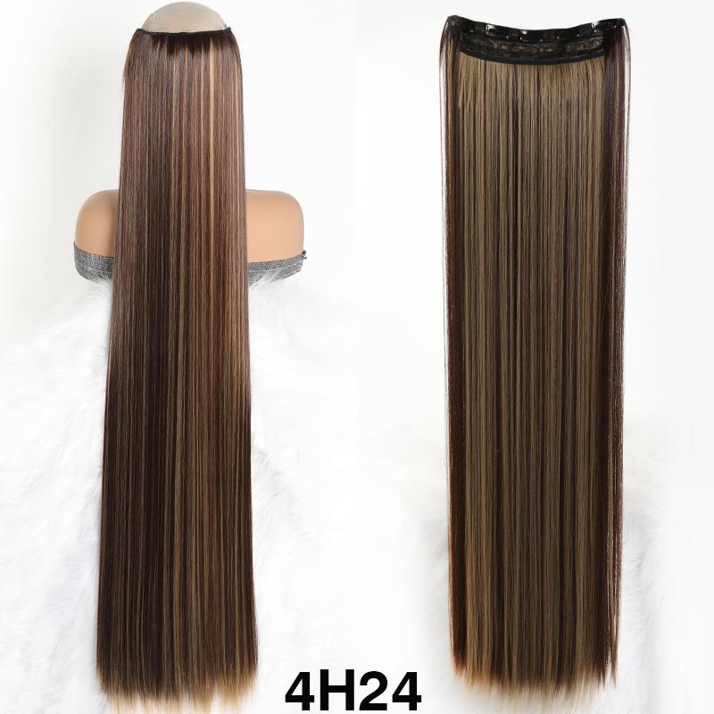 40 tommer Hår Extensions Clip In Hår Extensions Syntetisk5 Klips i Ett-Stykke Type Hår Extensions For Kvinner