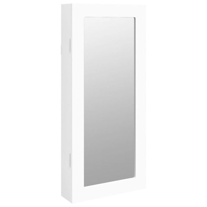 VidaXL Wall-Mounted Jewelry Cabinet with Mirror White 30x8.5x67 Cm 353208