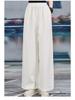 Women's Spring/Summer High-Waisted Wide-Leg Cotton Linen Pants