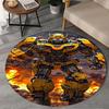 1PC Car robots Battle Round Rug, Non-slip Chair Mat, Home Decor, Circle Carpet Perfect for Office, Bedroom, Living Room,Christmas gift