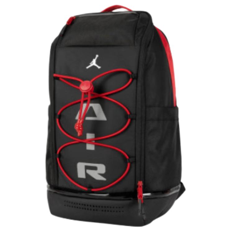 Jordan 33L Large Capacity Comfortable Casual Lightweight Backpack Unisex Backpack Black Red JD2623009AD-003