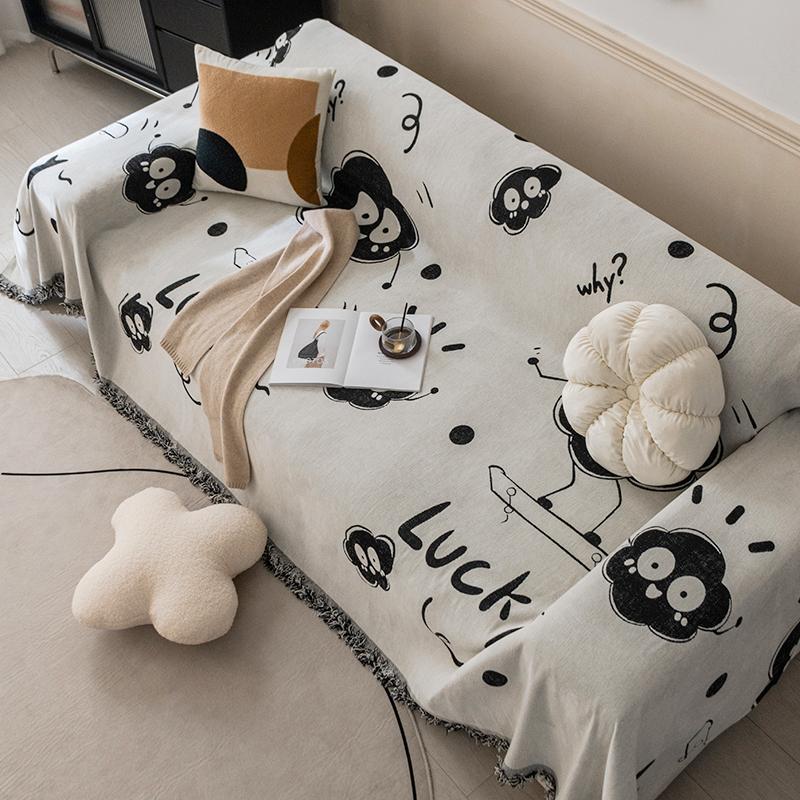 Nordic Simple and High-end Four-season Sofa Cover Cloth Chenille Anti-cat Scratch Sofa Towel Sofa Cover Sofa Blanket
