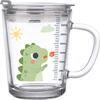 Btif Kinder-Hitzebeständiger Glas-Milchbecher mit Strohhalm & Griff