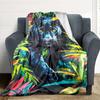1pc Panther, Jungle Blanket Lightweight Blanket Throw Blanket For Sofa, Bed, Travel, Camping, Livingroom, Office, Couch, Chair yy251010012