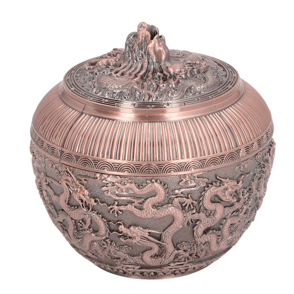 Teebehälter Metall Aufbewahrungsbehälter für losen Tee Luftdichter Teebeutelbehälter Exquisite bronzefarbene Teedose