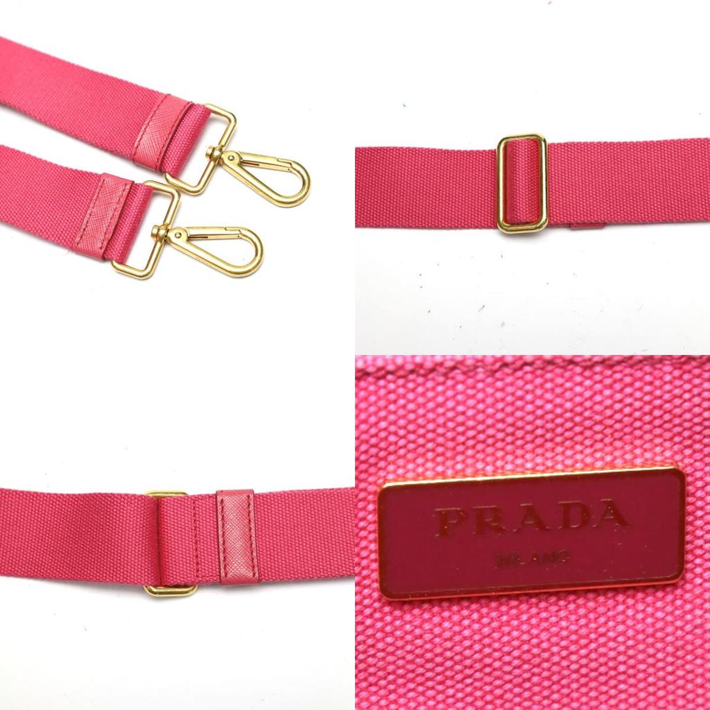 PRADA Canapa Kanapa mini tote Tote Bag canvas pink Women 1BG439 Used