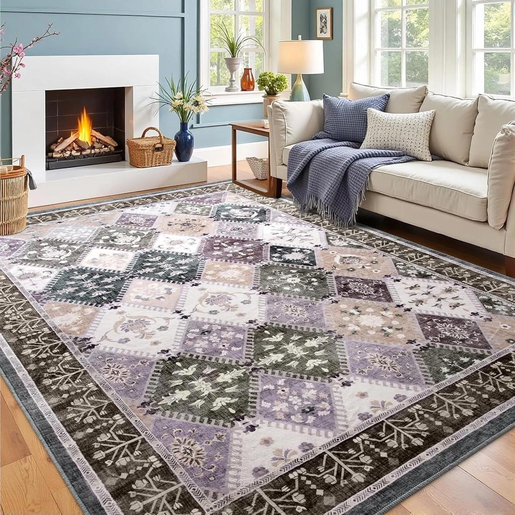 European Style Light Luxury Printed Living Room Carpets Art Creative Bedroom Bedside Rugs Large Area Sofa Coffee Table Mat