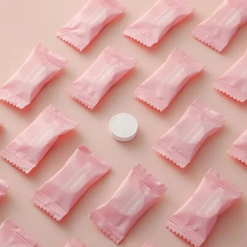 20/50/100pcs Compressed Towels Travel In Compressed Bag Suitable For Sensitive Skin Cotton Cleansing Towel Disposable Face Pack