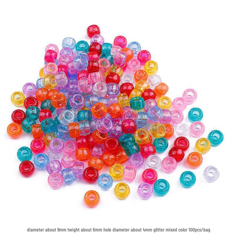 Colorful Large-Hole Acrylic Rice Beads for DIY Jewelry Making