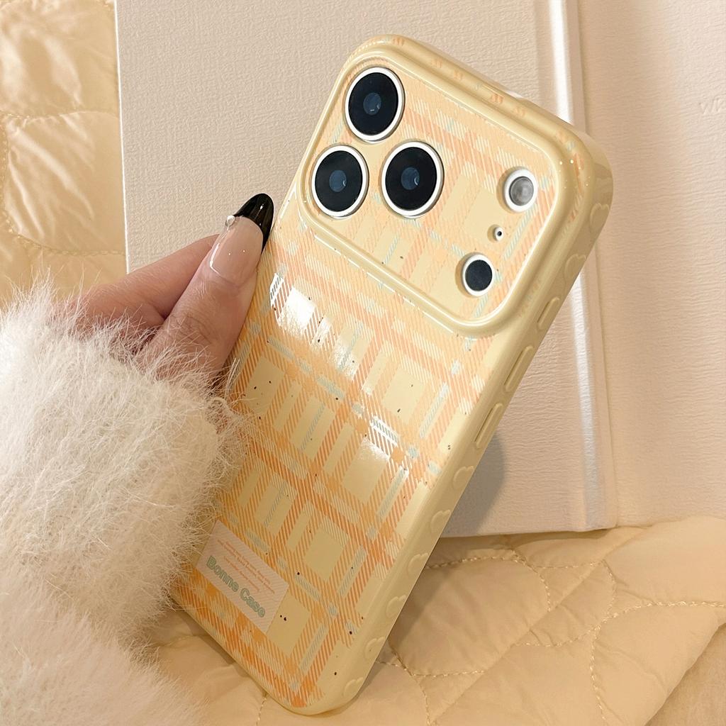 Korean Style Color Grid Pattern for Apple 17promax Phone Case for IPhone 16 for 14 Anti Drop Soft 15 Niche 12 All Inclusive