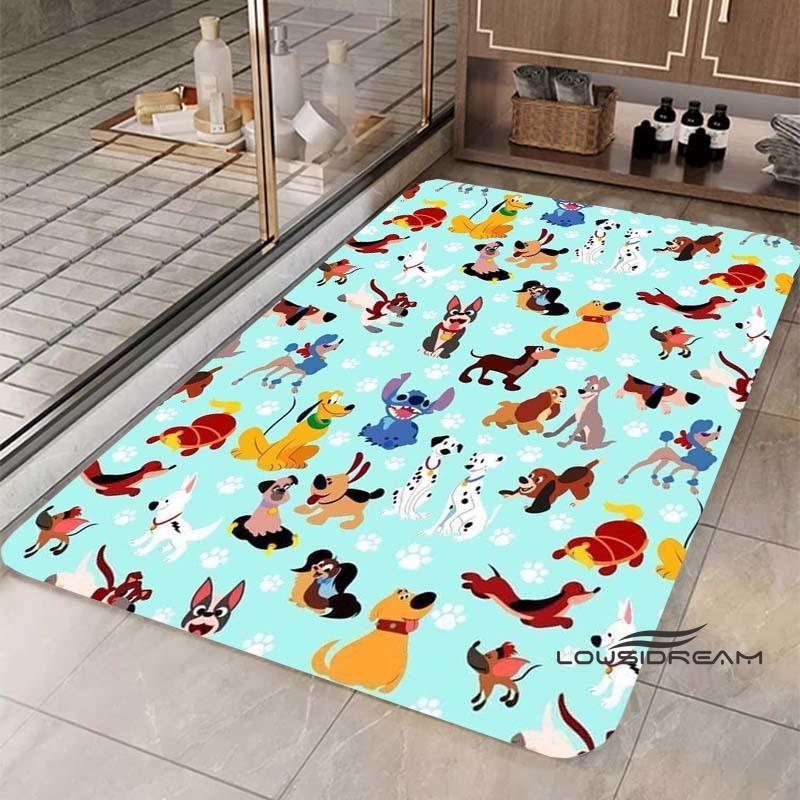 Cartoon Lady and the Tramp rug, suitable for bedroom, living room and other home décor, fluffy square rug, soft area rug, play