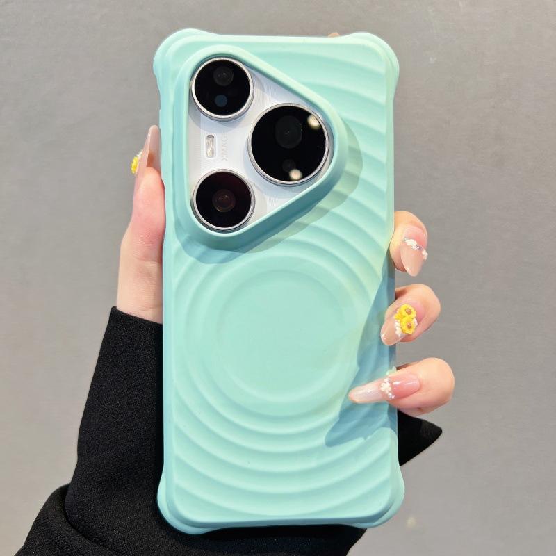Applicable to Huawei Pura11Pro mobile phone case Mate11 ripple liquid silicone magnetic suction P11 all-inclusive 11 anti-drop cover