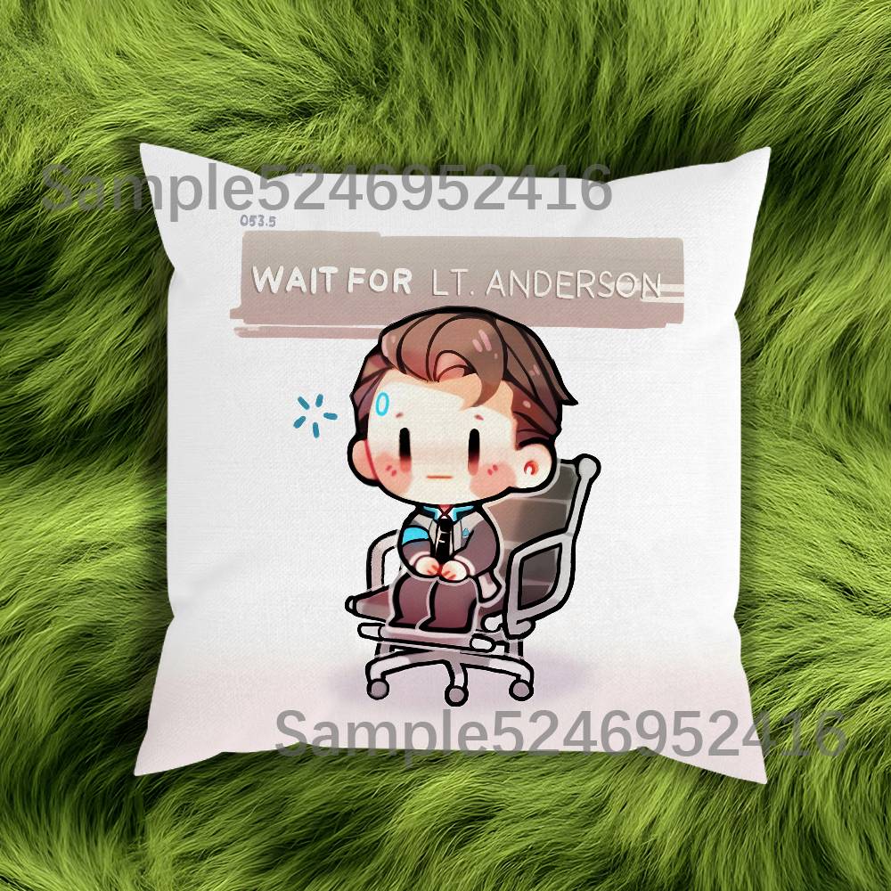 Connor DDetroit Become Human Pillowcases Cute Funny Pillow Case For Wedding Party Home Decor Comfy Pillow Cover